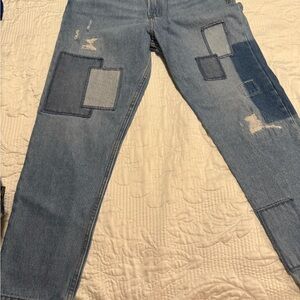 BDG Light Blue Patchwork Jeans